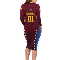 Venezuela Basketball Custom Family Matching Long Sleeve Bodycon Dress and Hawaiian Shirt La Vinotinto de las alturas