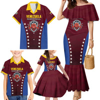 Venezuela Basketball Custom Family Matching Mermaid Dress and Hawaiian Shirt La Vinotinto de las alturas