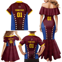 Venezuela Basketball Custom Family Matching Mermaid Dress and Hawaiian Shirt La Vinotinto de las alturas