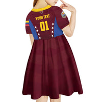 Venezuela Basketball Custom Kid Short Sleeve Dress La Vinotinto de las alturas