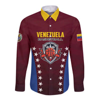 Venezuela Basketball Custom Long Sleeve Button Shirt La Vinotinto de las alturas