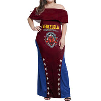 Venezuela Basketball Custom Off Shoulder Maxi Dress La Vinotinto de las alturas