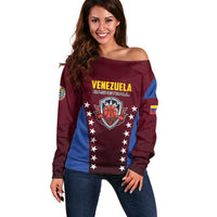 Venezuela Basketball Custom Off Shoulder Sweater La Vinotinto de las alturas