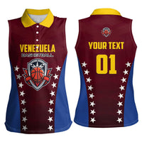 Venezuela Basketball Custom Women Sleeveless Polo Shirt La Vinotinto de las alturas