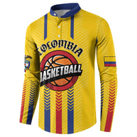 Colombia Basketball Custom Button Sweatshirt Vamos Colombiana
