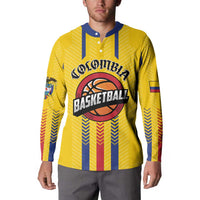 Colombia Basketball Custom Button Sweatshirt Vamos Colombiana