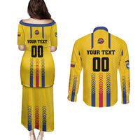 Colombia Basketball Custom Couples Matching Puletasi and Long Sleeve Button Shirt Vamos Colombiana