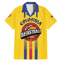 Colombia Basketball Custom Family Matching Mermaid Dress and Hawaiian Shirt Vamos Colombiana