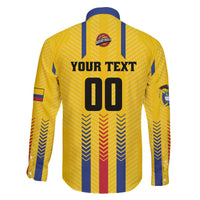 Colombia Basketball Custom Family Matching Off The Shoulder Long Sleeve Dress and Hawaiian Shirt Vamos Colombiana