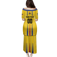 Colombia Basketball Custom Family Matching Puletasi and Hawaiian Shirt Vamos Colombiana