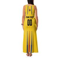 Colombia Basketball Custom Family Matching Tank Maxi Dress and Hawaiian Shirt Vamos Colombiana