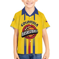 Colombia Basketball Custom Kid Hawaiian Shirt Vamos Colombiana