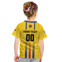 Colombia Basketball Custom Kid T Shirt Vamos Colombiana