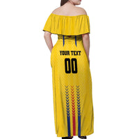 Colombia Basketball Custom Off Shoulder Maxi Dress Vamos Colombiana
