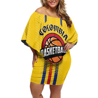 Colombia Basketball Custom Off Shoulder Short Dress Vamos Colombiana