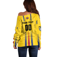 Colombia Basketball Custom Off Shoulder Sweater Vamos Colombiana