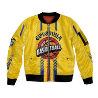 Colombia Basketball Custom Sleeve Zip Bomber Jacket Vamos Colombiana