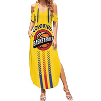 Colombia Basketball Custom Summer Maxi Dress Vamos Colombiana