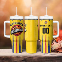 Colombia Basketball Custom Tumbler With Handle Vamos Colombiana
