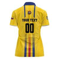 Colombia Basketball Custom Women Polo Shirt Vamos Colombiana