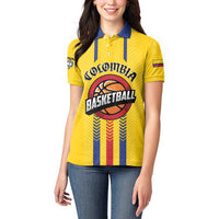 Colombia Basketball Custom Women Polo Shirt Vamos Colombiana