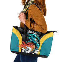 Bahamas Basketball Leather Tote Bag Team Bahamas Come On