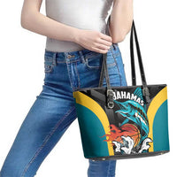 Bahamas Basketball Leather Tote Bag Team Bahamas Come On