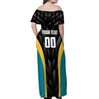 Bahamas Basketball Custom Off Shoulder Maxi Dress Team Bahamas Come On