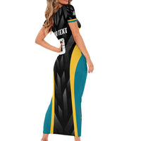 Bahamas Basketball Custom Short Sleeve Bodycon Dress Team Bahamas Come On