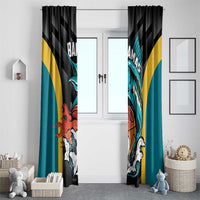 Bahamas Basketball Window Curtain Team Bahamas Come On