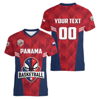 Panama Basketball Custom Women V-Neck T-Shirt Panama Go Champion