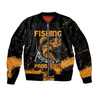 Personalized Fishing Solves Most of My Problems Bomber Jacket Grunge Style