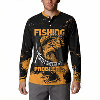 Personalized Fishing Solves Most of My Problems Button Sweatshirt Grunge Style