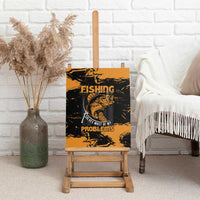 Fishing Solves Most of My Problems Canvas Wall Art Grunge Style