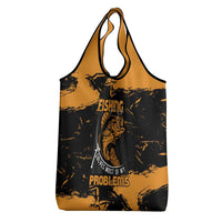 Fishing Solves Most of My Problems Grocery Bag Grunge Style