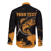 Personalized Fishing Solves Most of My Problems Long Sleeve Button Shirt Grunge Style