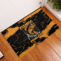 Fishing Solves Most of My Problems Rubber Doormat Grunge Style