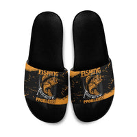 Fishing Solves Most of My Problems Slide Sandals Grunge Style