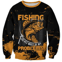 Personalized Fishing Solves Most of My Problems Sweatshirt Grunge Style