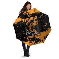 Fishing Solves Most of My Problems Umbrella Grunge Style