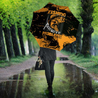 Fishing Solves Most of My Problems Umbrella Grunge Style