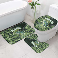 Bass Fishing Camouflage Bathroom Set Zipper Stylized