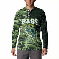 Personalized Bass Fishing Camouflage Button Sweatshirt Zipper Stylized