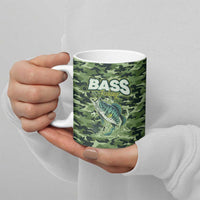 Personalized Bass Fishing Camouflage Ceramic Mug Zipper Stylized
