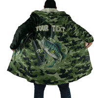 Personalized Bass Fishing Camouflage Cloak Zipper Stylized