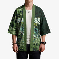 Personalized Bass Fishing Camouflage Kimono Zipper Stylized