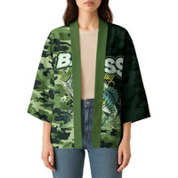 Personalized Bass Fishing Camouflage Kimono Zipper Stylized