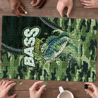Bass Fishing Camouflage Puzzle Zipper Stylized
