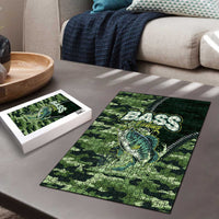 Bass Fishing Camouflage Puzzle Zipper Stylized