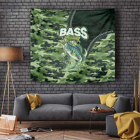 Bass Fishing Camouflage Tapestry Zipper Stylized